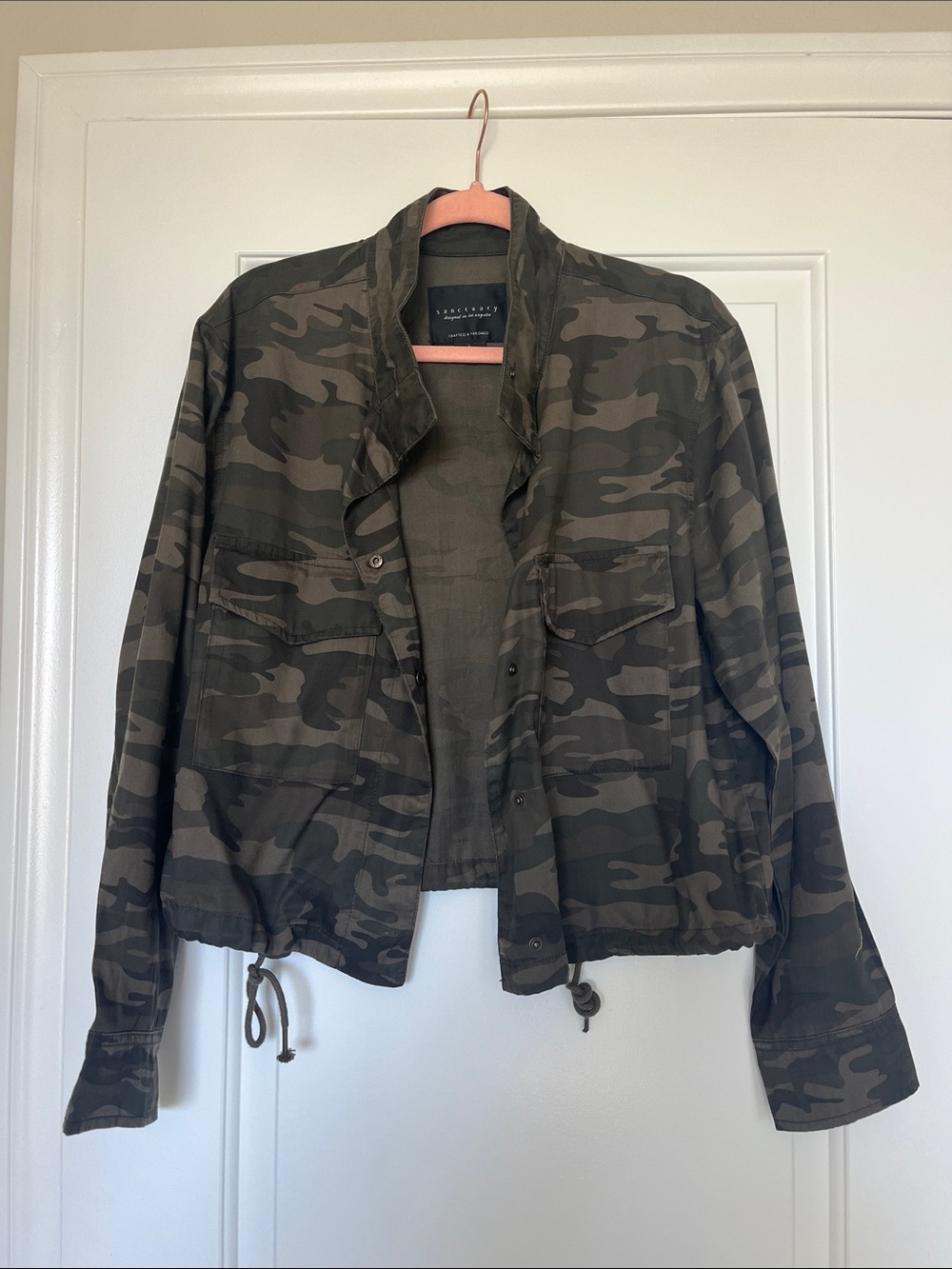 Sanctuary Camouflage Utility Jacket - Women - Olive Camo
